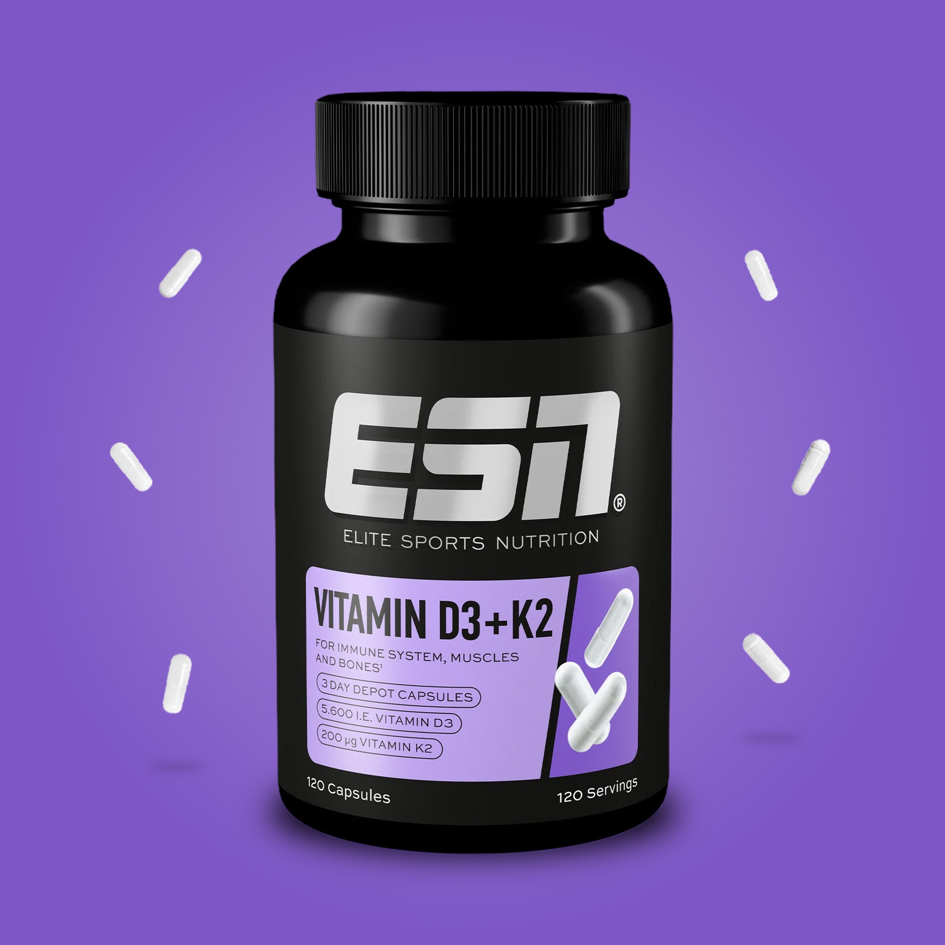 ESN - Vitamin D3 + K2 (120 Kapseln)